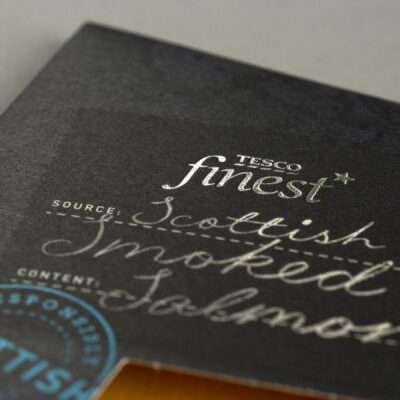 Silver foil on food packaging